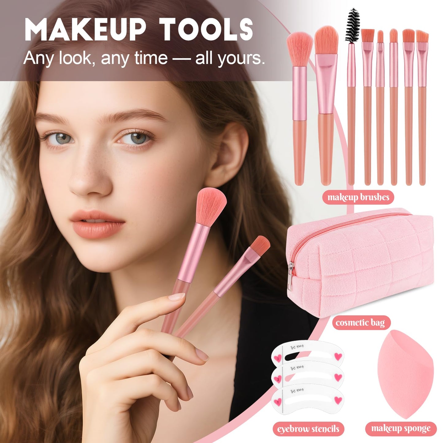 VESPRO All-In-One Makeup Kit for Teens | Beginner Friendly, Travel-Ready Set