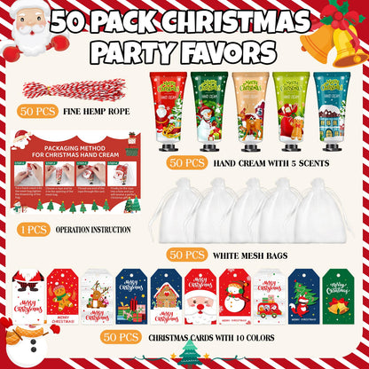 VESPRO 50-Pack Christmas Hand Cream Gift Set for Women