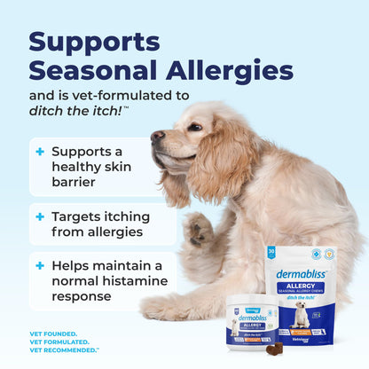 Dermabliss Dog Allergy Relief & Immune Support Chews - Vetnique Labs (120 Ct)