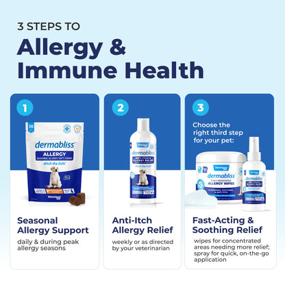 Dermabliss Dog Allergy Relief & Immune Support Chews - Vetnique Labs (120 Ct)