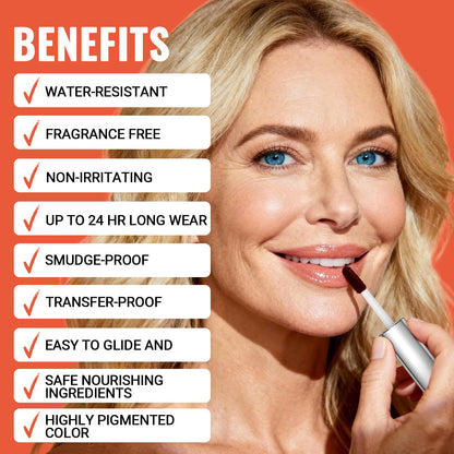 Vevivia Beauty 4pcs Lip Stain Peel Off – Long-Lasting Lip Liner Stain, Waterproof & 2-in-1 Matte (Cocoa, Rose, Nude, Mauve)