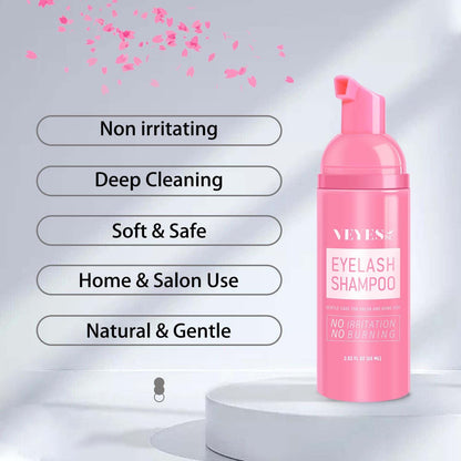 VEYES INC Lash Shampoo for Lash Extensions | Gentle, Oil & Sulfate Free 60ml