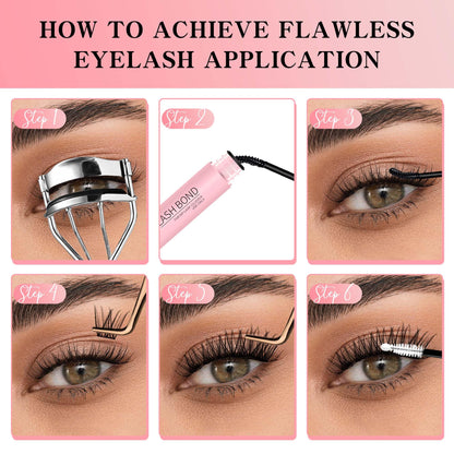 VEYESBEAUTY Lash Bond & Seal Waterproof 2-in-1 Lash Glue – DIY Cluster Lashes (5ml + 5ml)