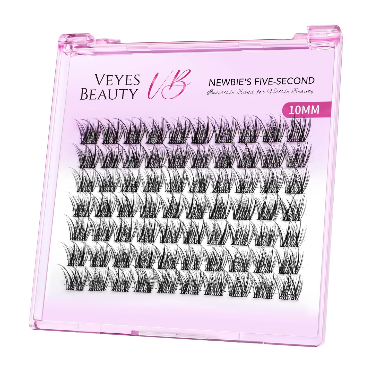 VEYESBEAUTY Lash Clusters DIY Eyelash Extensions – Newbie Five-Second Series, LuxeBold 10mm, Single Length