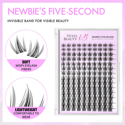 VEYESBEAUTY Manga Lash Clusters — DIY False Lashes for Quick, Natural-Looking Lashes (8–18mm)