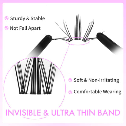 VEYESBEAUTY Manga Lash Clusters — DIY False Lashes for Quick, Natural-Looking Lashes (8–18mm)