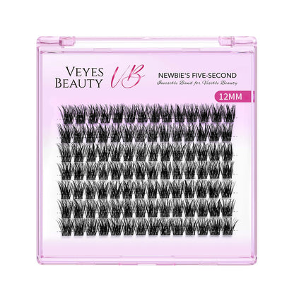 VEYESBEAUTY Lash Clusters: DIY Five-Second Wispy Lashes, 12mm