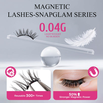 VEYESBEAUTY NomSpirit Magnetic Lashes with Applicator – Glue-Free, Reusable