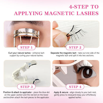 VEYESBEAUTY NomSpirit Magnetic Lashes with Applicator – Glue-Free, Reusable