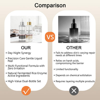 VEYANCO Peel Shot Rice Ampoule Duo – Gentle White & Black Rice Exfoliating Serum (2-pack)