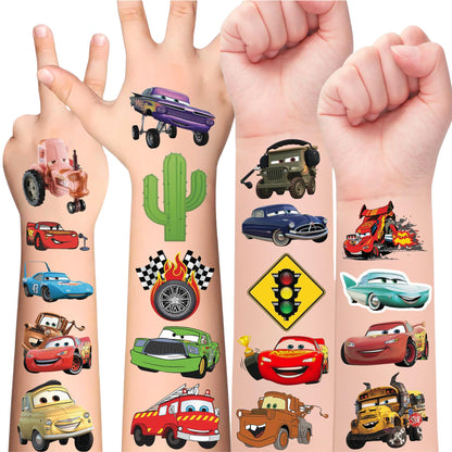 VGRANHMAZ Racing Car Temporary Tattoos – 58 Designs for Kids Parties