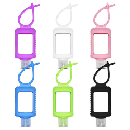 VHOPMORE 6-Pack Travel Size Empty Bottles 60ml – Leakproof Refillable with Silicone Case & Keychain