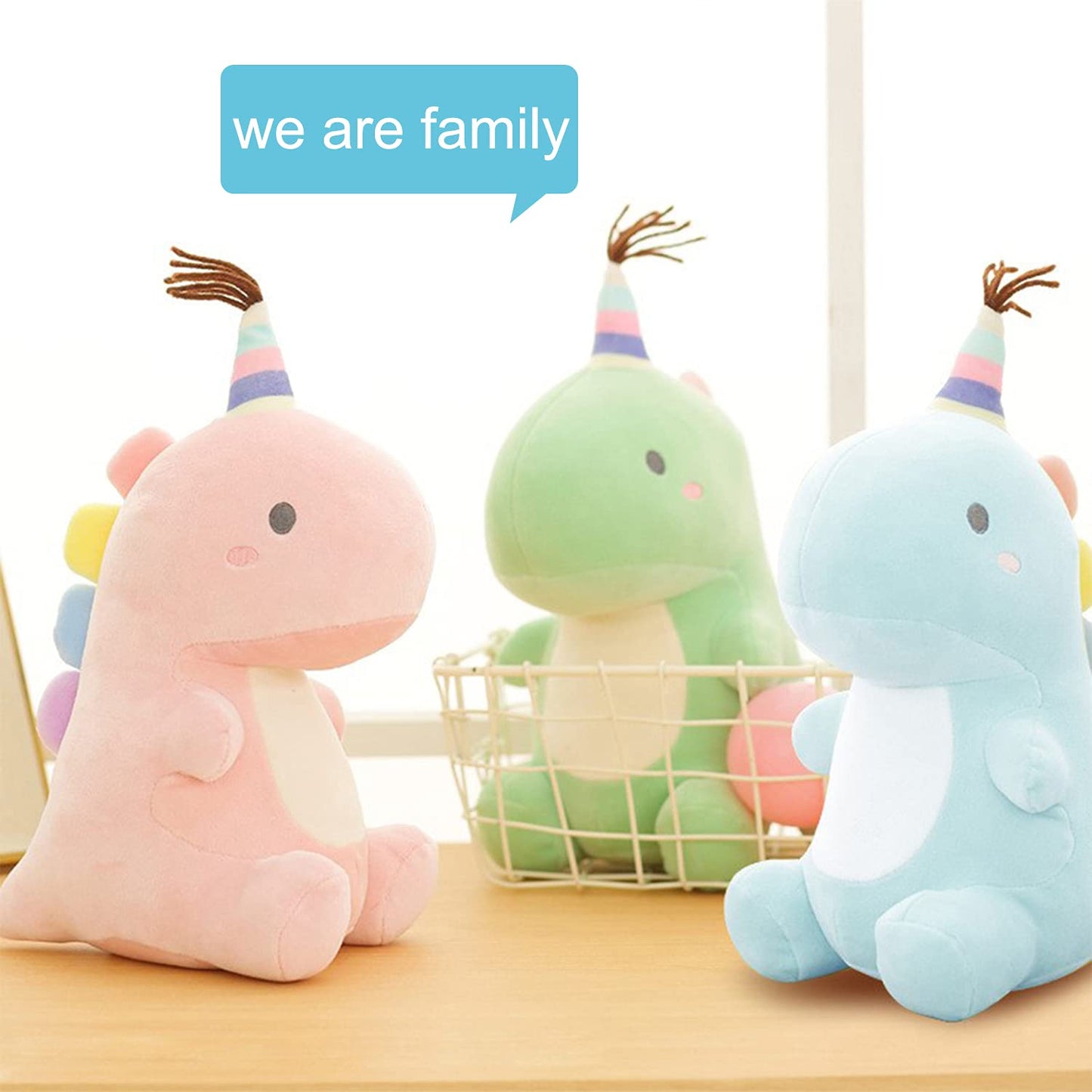 VHYHCY Stuffed Animal Plush Toy – Cute Blue Dinosaur, 9 Inch Plush for Kids