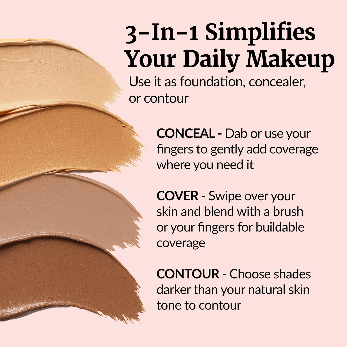 Vibriance Complexion Sticks – Lightweight 3-in-1 Foundation for Mature Skin (Light)
