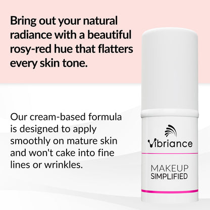 Vibriance Cream Blush Stick – All-in-One Radiance for Mature Skin | Makeup Simplified