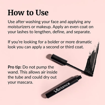 Vibriance Volumizing Tubing Mascara, Soft Black – Hypoallergenic, Moisturizing, 50+ Friendly Tubing Formula