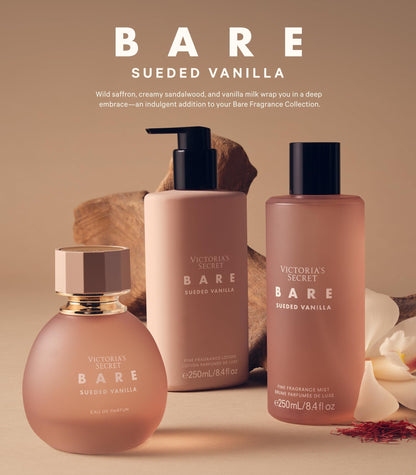 Victoria's Secret Bare Sueded Vanilla Fragrance Mist – Wild Saffron & Creamy Sandalwood, 8.4 oz