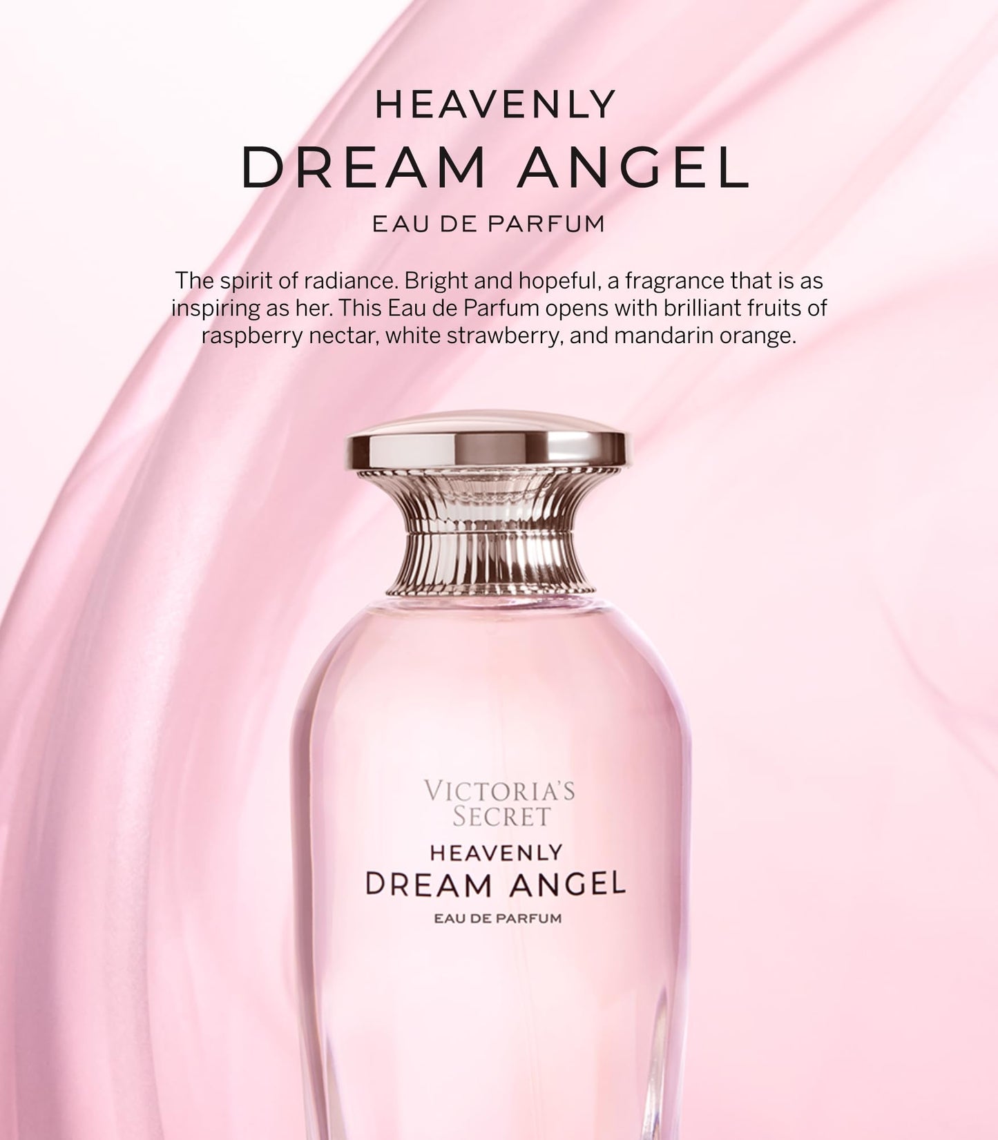 Victoria's Secret Heavenly Dream Angels Eau de Parfum 3.4 oz – Prismatic Musk, Raspberry Nectar & Amber Crystals