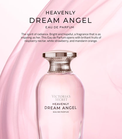 Victoria's Secret Heavenly Dream Angels Eau de Parfum 3.4 oz – Prismatic Musk, Raspberry Nectar & Amber Crystals