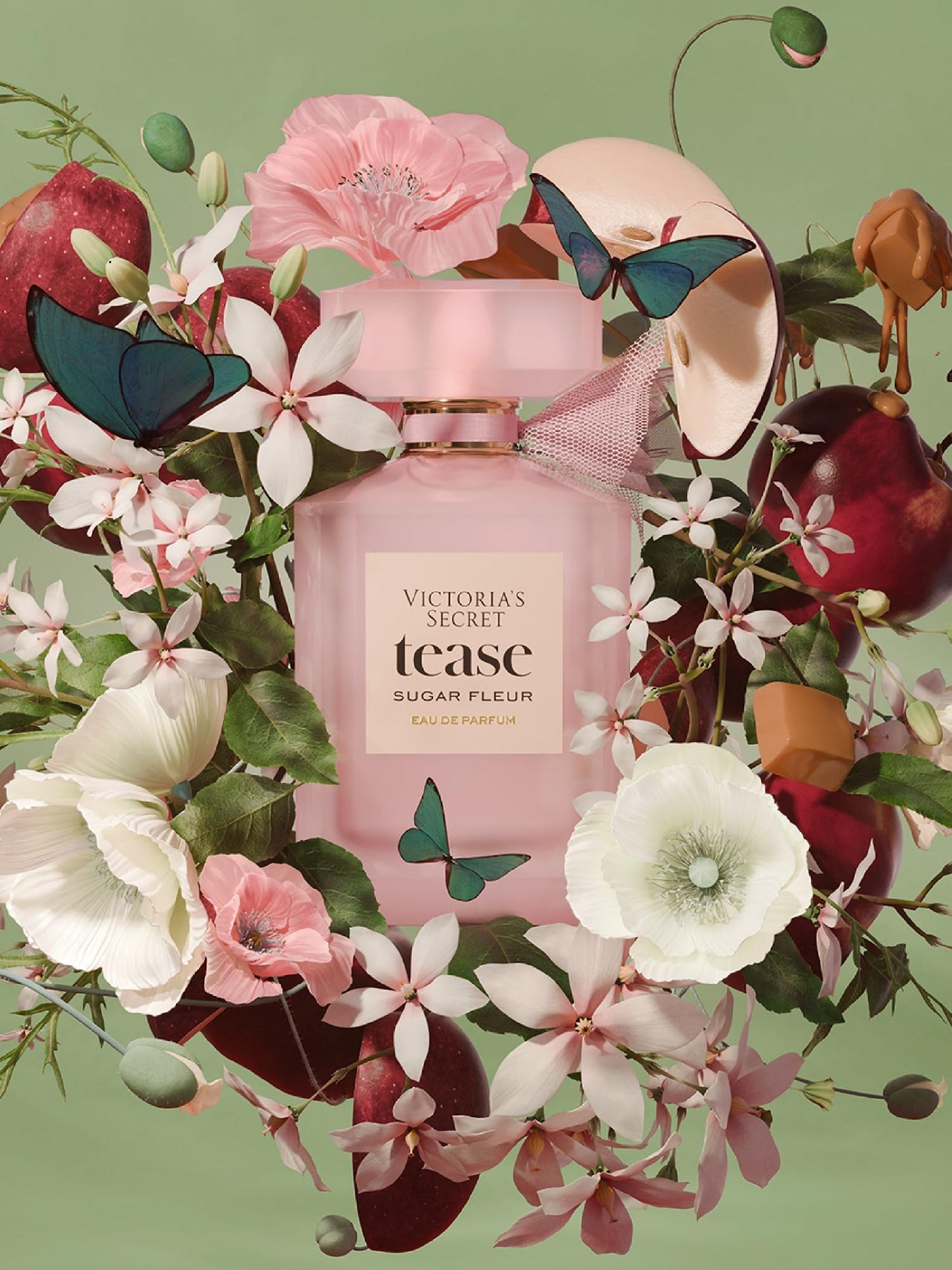 Victoria's Secret Tease Sugar Fleur Fragrance Mist – Fresh Apple, Floral Buds & Pink Caramel (8.4 oz)