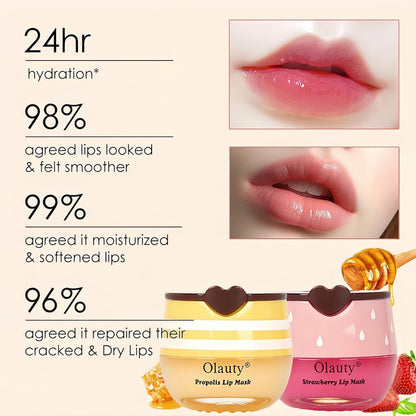 Vienflona 6-Piece Bee Lip Balm Honey Pot Gift Set – Overnight Moisturising Lip Mask with Sticks