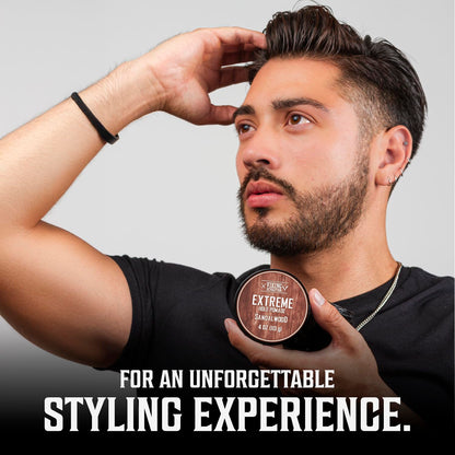 Viking Revolution Sandalwood Hair Pomade – Extreme Hold, Water-Based, High Shine (4oz)