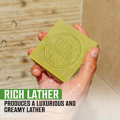 Viking Revolution Bergamot Soap for Men – 2 Pack with Essential Oils