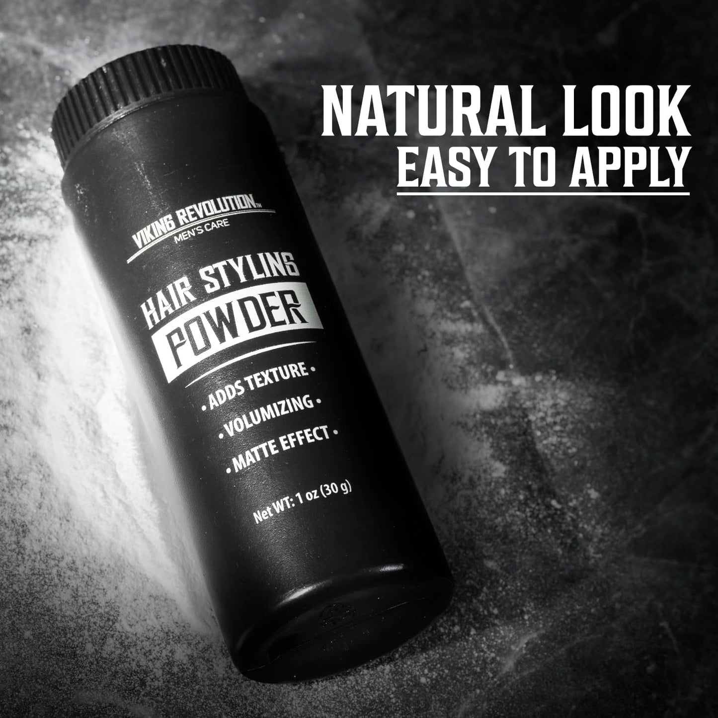 Viking Revolution Hair Styling Powder for Men – Matte Finish, Texture & Volume | 1 oz