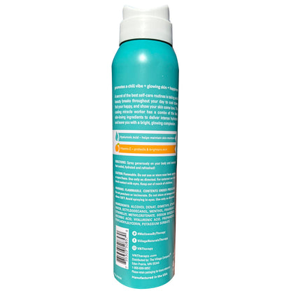 Village Naturals Therapy Wellness Hydrate & Cool Body Spray - Vitamin C, Menthol & Hyaluronic Acid - Full Body Cooling Mist (Pack of 3 Cans, 4 oz Each)