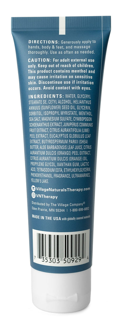 Village Naturals Therapy Tension Relief Lotion – Cedar Citrus Soothe, 2 oz Travel Size, 6-Pack