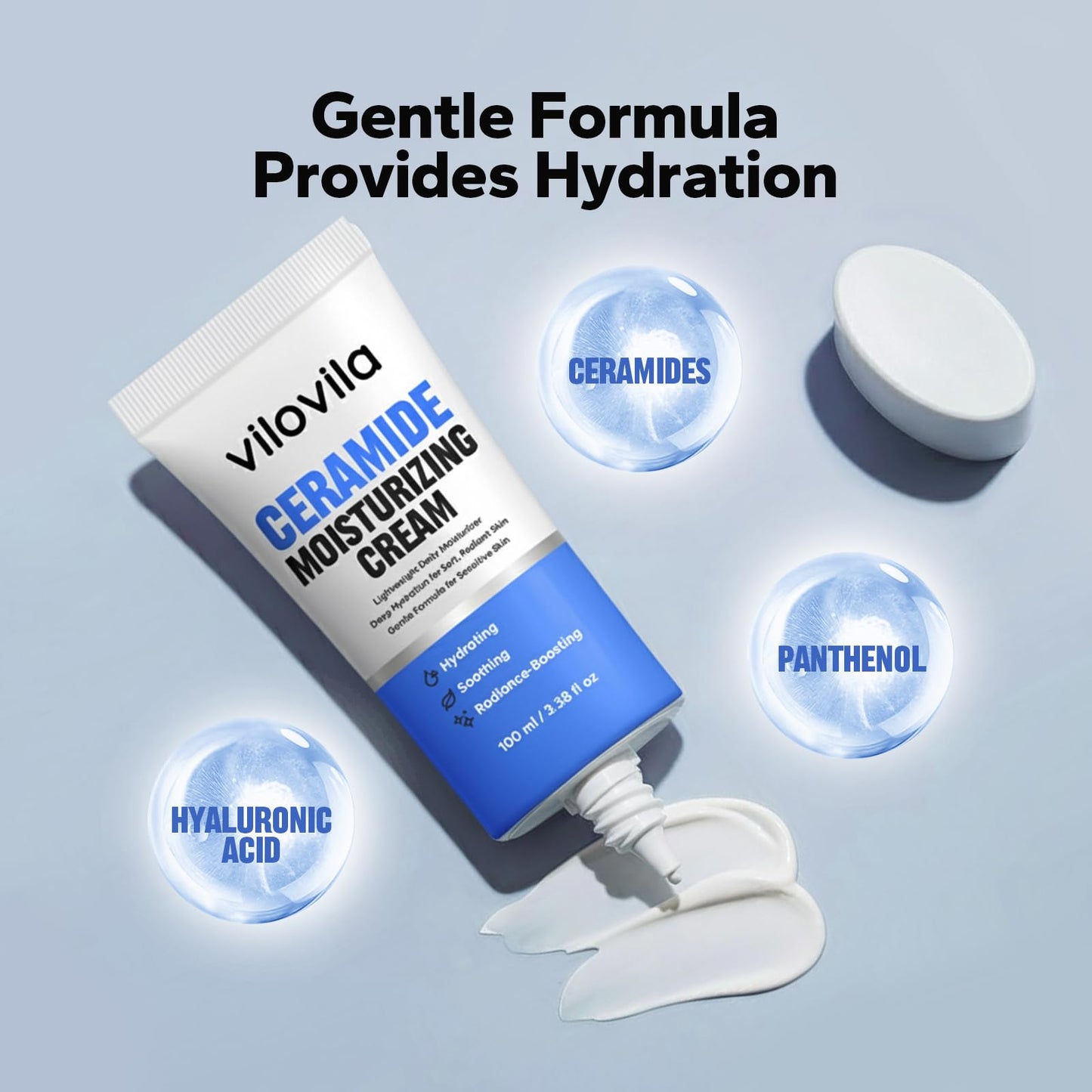 ViloVila Ceramide Facial Moisturizing Cream – Lightweight Hydration for Sensitive Skin