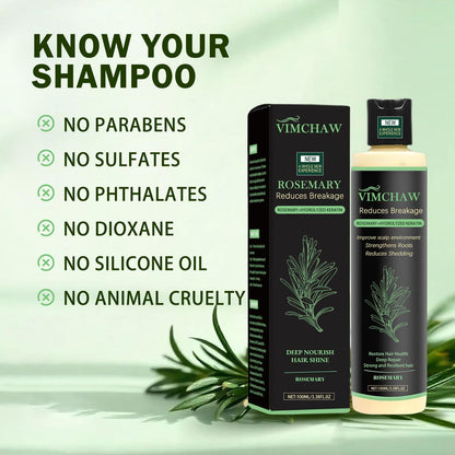 Vimchaw Organic Rosemary Hair Growth Shampoo – Strengthening with Hydrolyzed Keratin