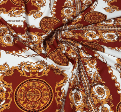 Vintage Baroque Pattern Fabric By Metre