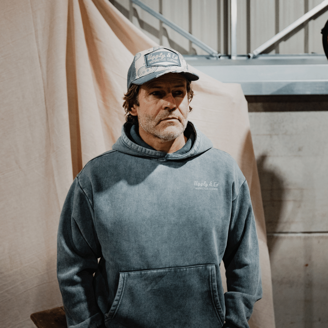 Blue Diamond Acid Wash Hoodie