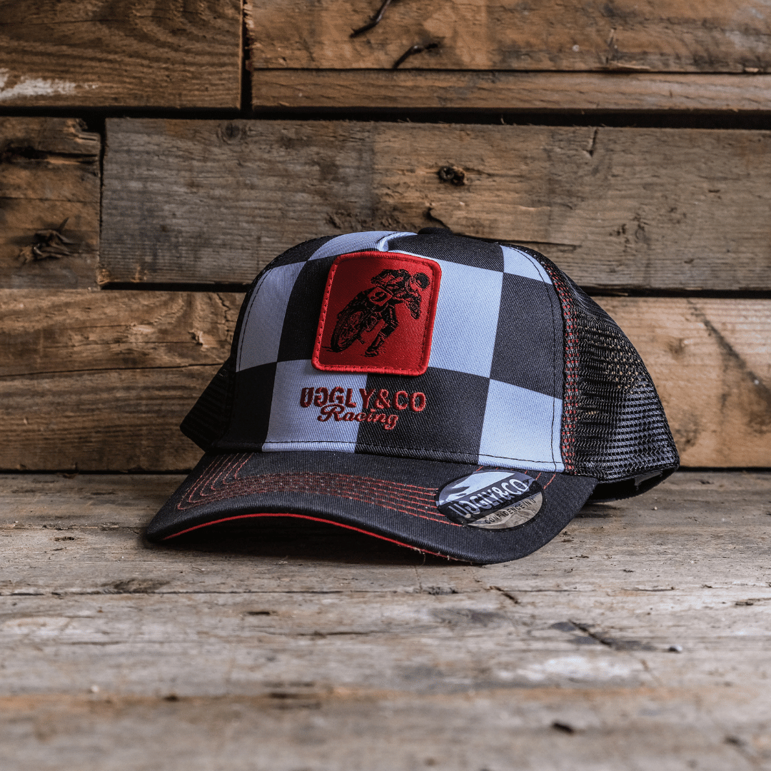 Chequered Flattrack Cap
