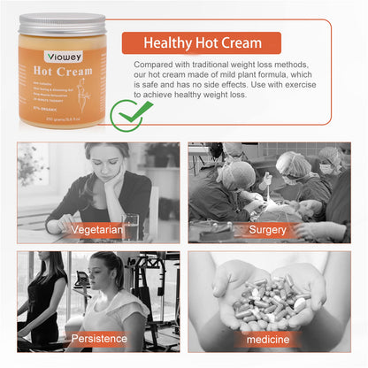 Viowey Hot Cream – Fat Burning Body Cream for Tummy, Waist & Limbs, 8.8oz