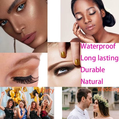 Virtegasas Glitter Eyeshadow Palette – 9 Shimmer Shades, Waterproof & Long-Lasting