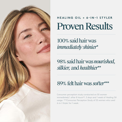 VIRTUE Healing Hair Oil & 6-in-1 Styling Cream Bundle – Repair, Protect, Style for All Hair Types