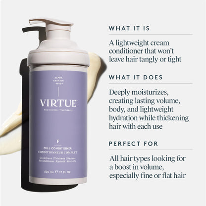 VIRTUE Full Volumizing Conditioner – Thickens Hair, Color-Safe, Sulfate-Free