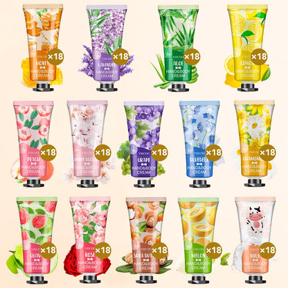VISCOO 252 Pack Hand Cream Gift Set – 14 Fragrances, Travel-Sized Moisturizers