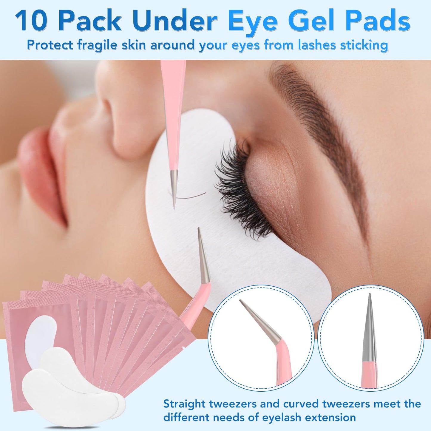 VISCOO Eyelash Extension Kit for Beginners – Complete Lash Starter Set with Mannequin Head