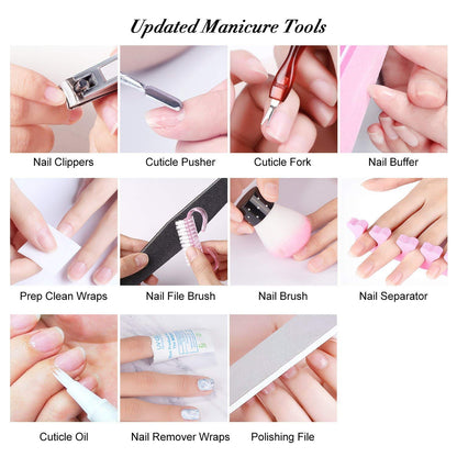 Vishine Gel Nail Polish Starter Kit + 48W SUNOne Lamp – 6 Colors, Base & Top Coats