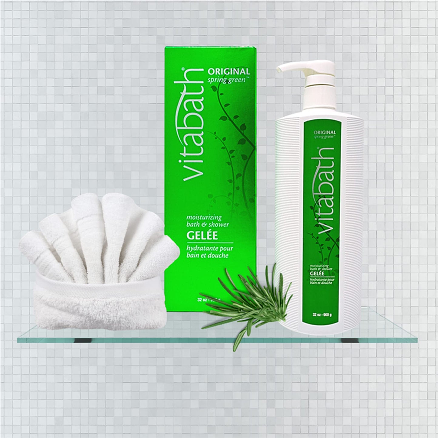 Vitabath Original Spring Green Moisturizing Bath & Shower Gel – 32 oz