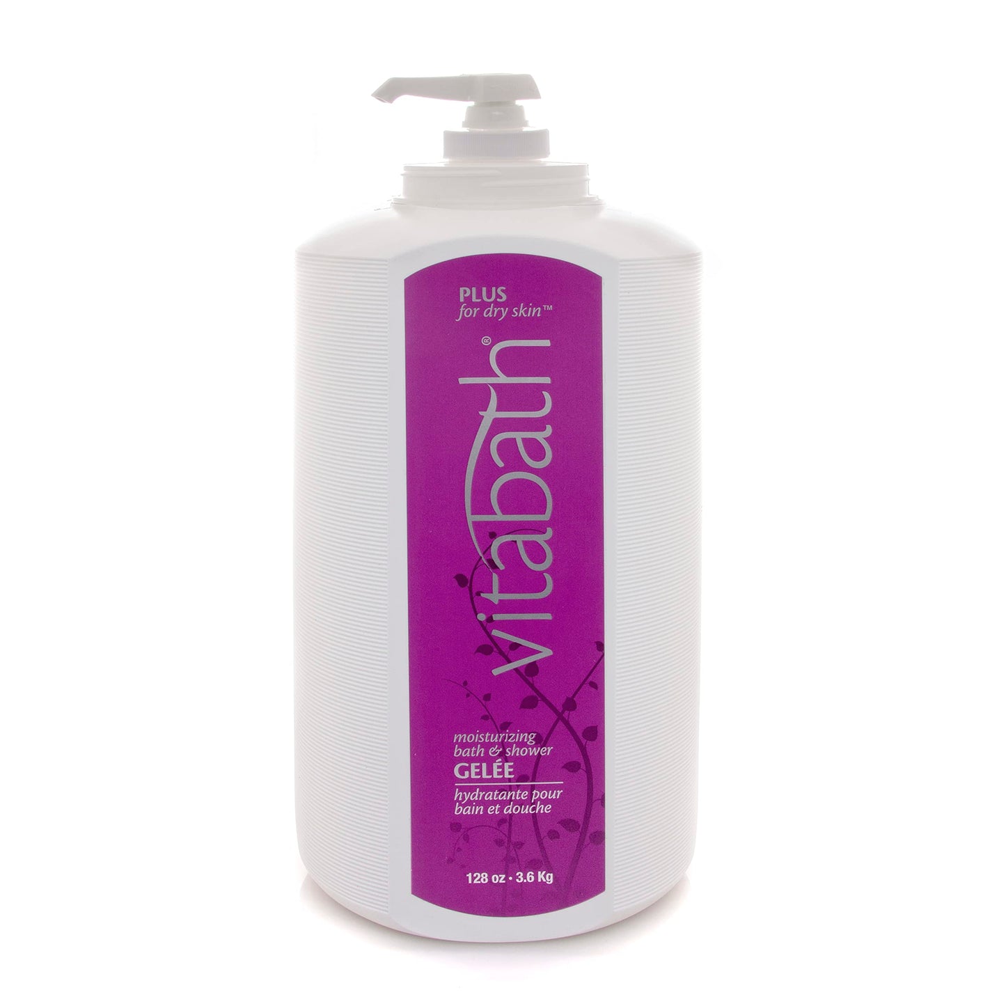 Vitabath Plus Dry Skin Moisturizing Bath & Shower Gel – Deep Hydration & Nourishing Foaming Gelee (128 oz)