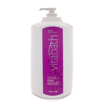 Vitabath Plus Dry Skin Moisturizing Bath & Shower Gel – Deep Hydration & Nourishing Foaming Gelee (128 oz)
