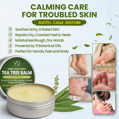 VITAL AFFAIR Tea Tree Oil Balm – Soothing Care for Dry, Sensitive Skin (4 oz)
