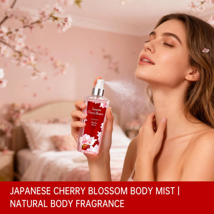 Vital Luxury Japanese Cherry Blossom Bath & Body Care Set – Mist & Cream (8 oz each)