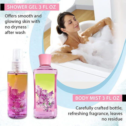 Vital Luxury Sweet Pea Bath & Body Kit – 3 oz Each | Gift Set for Her