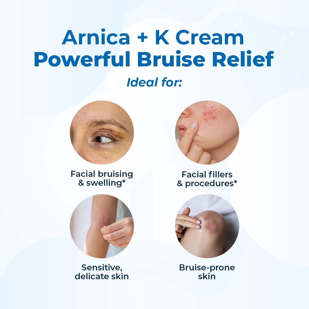 VitaMedica Arnica + Vitamin K Bruise Recovery Cream – Face & Under-Eye, Sensitive Skin, 2 Pack