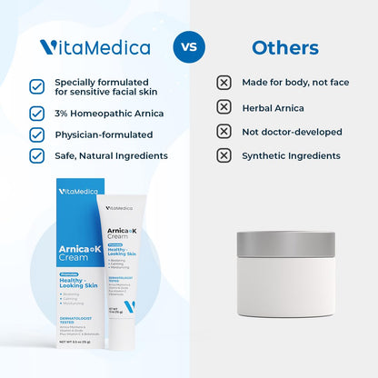 VitaMedica Arnica + Vitamin K Bruise Recovery Cream for Face & Under-Eye – Post-Procedure Support